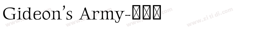 Gideon’s Army字体转换